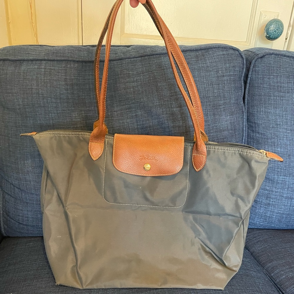 Longchamp Le Pliage classic large tote in navy